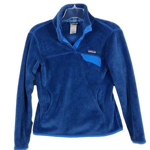 Patagonia Womens M Royal Blue Snap T Fleece